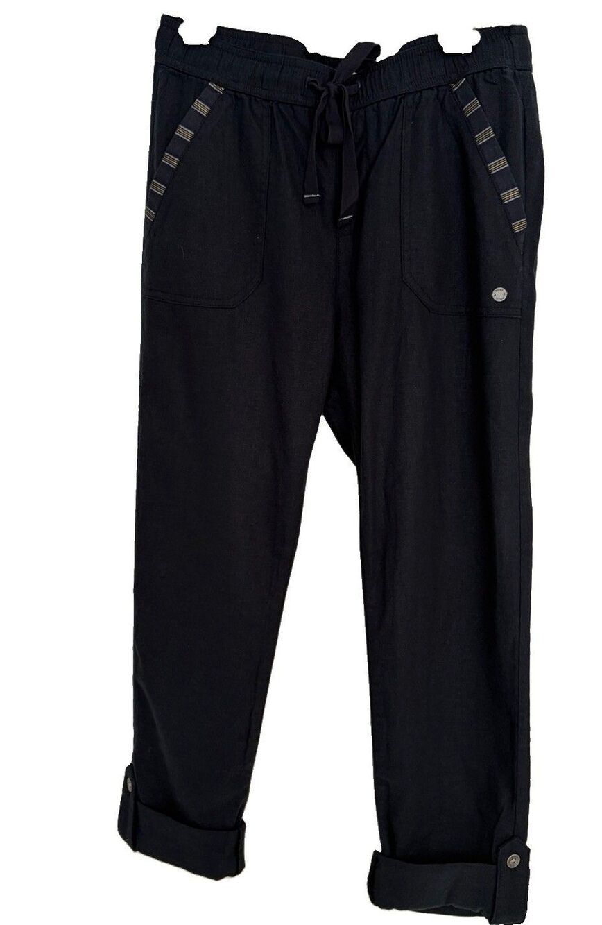 EUC Roxy Flowy, Beach Lounge, Lightweight Black Pants Size XS